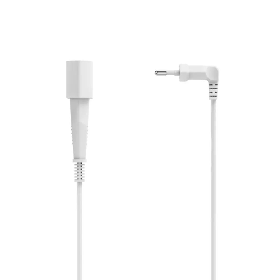 Verlängerungskabel mit gewinkeltem Eurostecker, für innen, 3 m, Weiß
