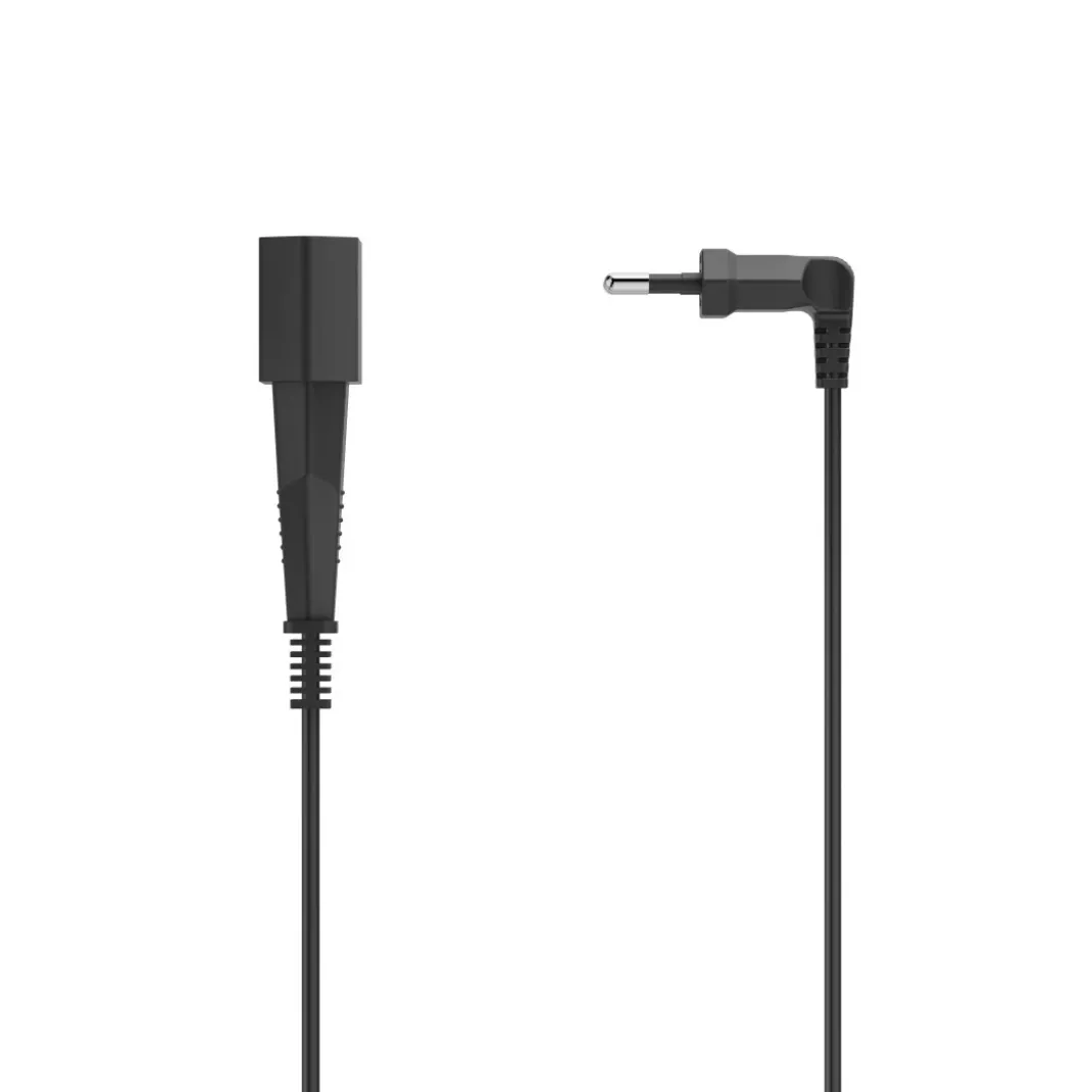 Verlängerungskabel mit gewinkeltem Eurostecker, für innen, 3 m, Schwarz
