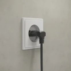 Verlängerungskabel mit gewinkeltem Eurostecker, für innen, 3 m, Schwarz