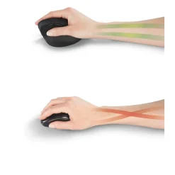 Vertikale, ergonomische Funkmaus "EMW-500", 6 Tasten, Schwarz