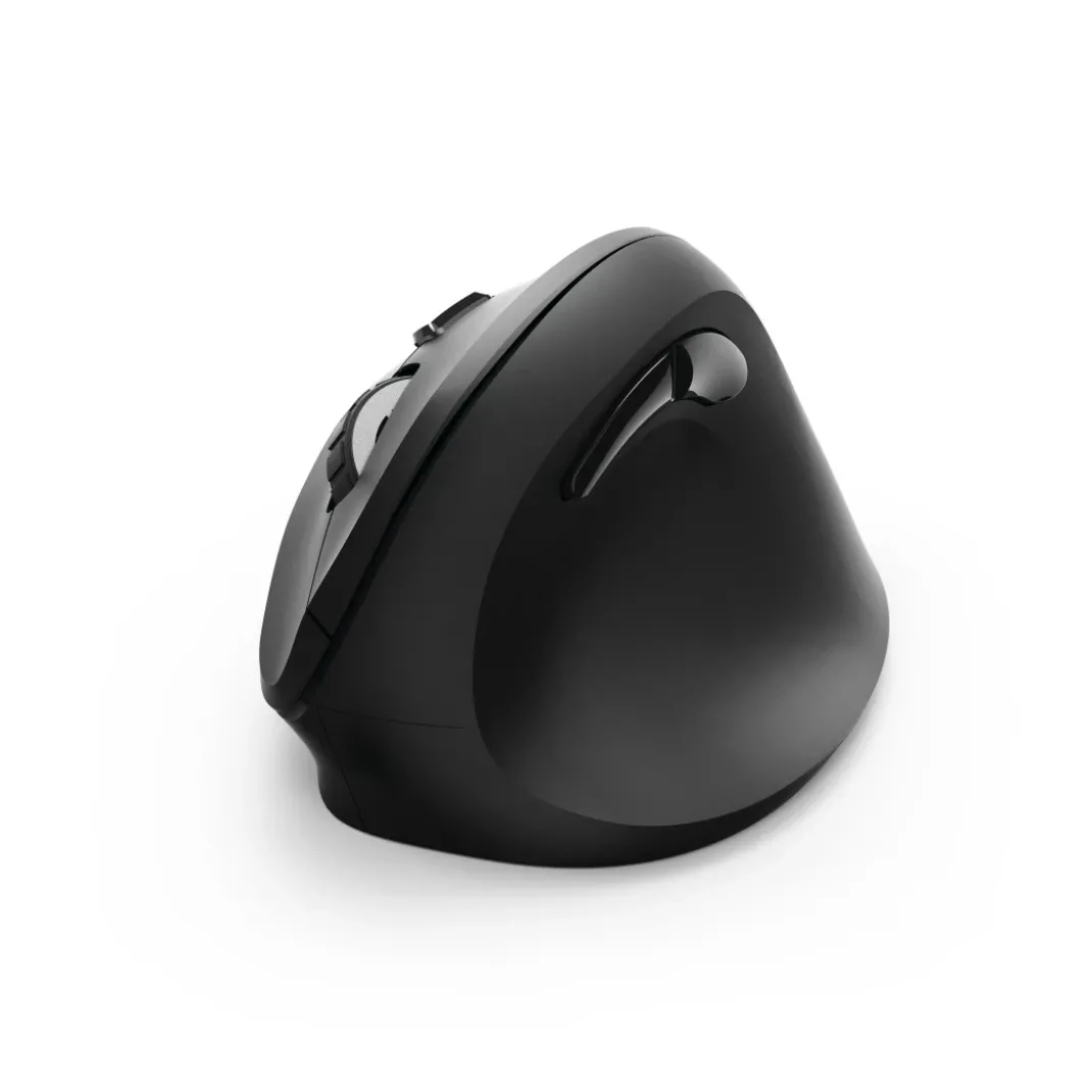 Vertikale, ergonomische Funkmaus "EMW-500", 6 Tasten, Schwarz