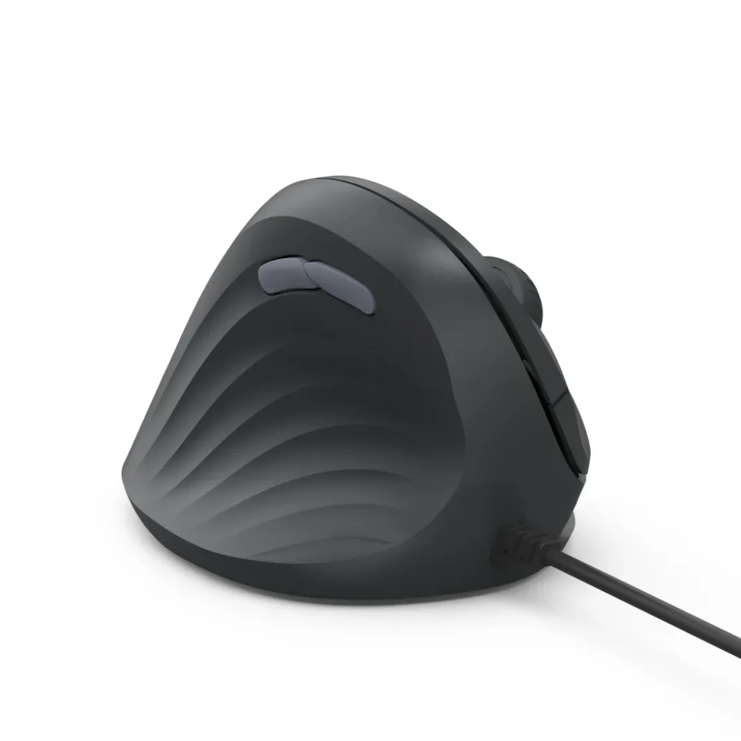 Vertikale, ergonomische Linkshänder-Maus "ECM-500L", mit Kabel, optisch, SW