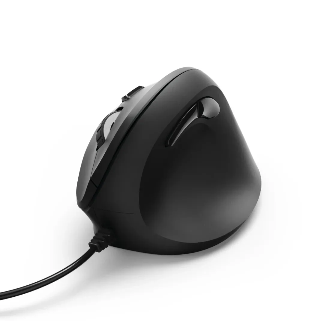 Vertikale, ergonomische Maus "EMC-500", kabelgebunden, 6 Tasten, Schwarz