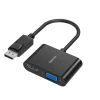 Video-Adapter, 2in1, DisplayPort-Stecker - VGA & HDMI™-Buchse, Ultra-HD 4K
