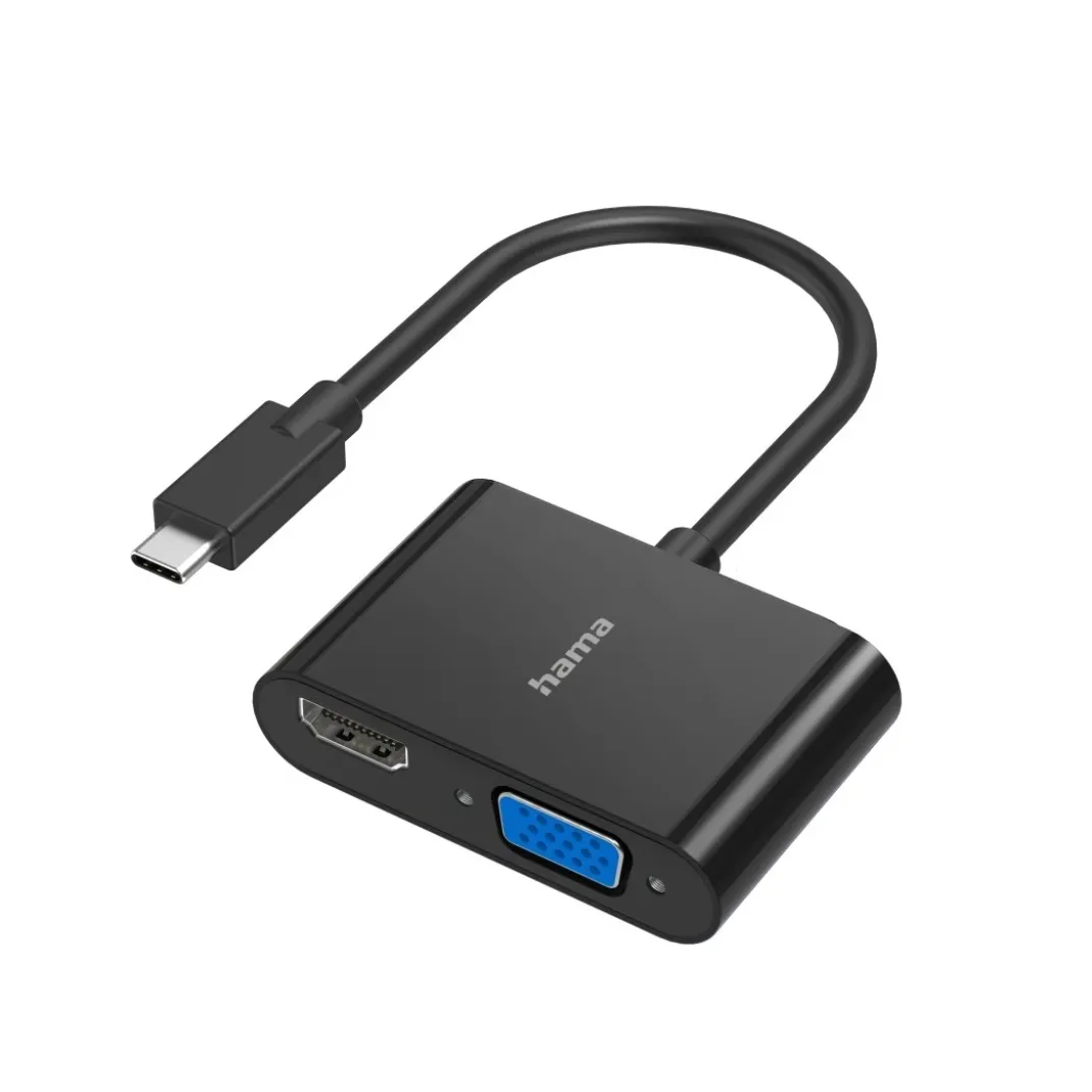 Video-Adapter, 2in1, USB-C-Stecker - VGA & HDMI™-Buchse, Ultra-HD 4K