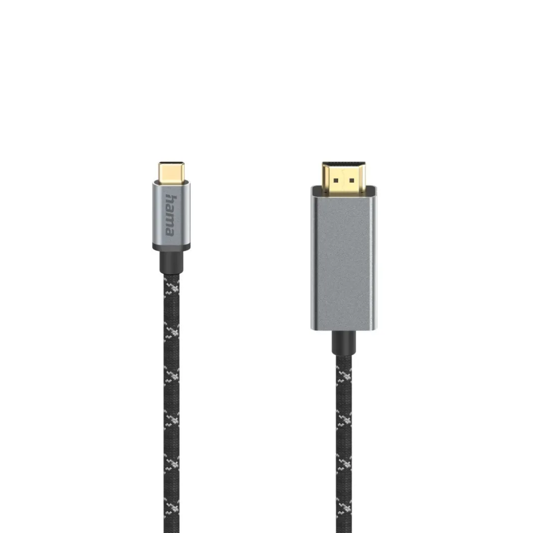 Video-Kabel, USB-C-Stecker - HDMI™-Stecker, Ultra-HD 8K@60Hz, Alu, 1,50 m