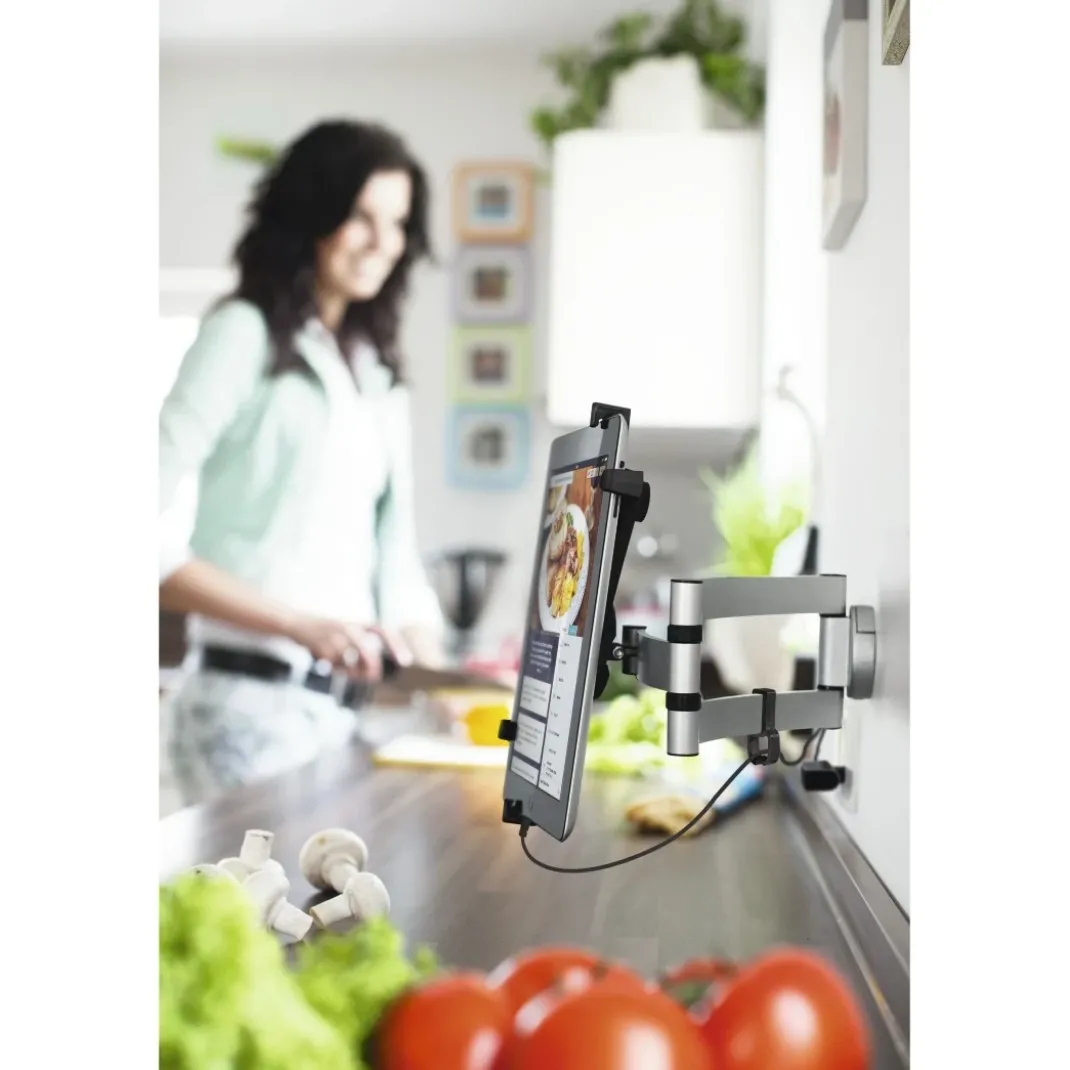 Wandhalterung für Tablets von 7 - 11", drehbar, Alu