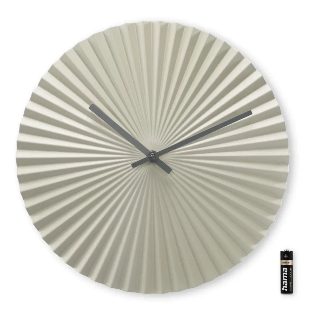 Wanduhr "Barbados", Quarzuhr, ohne Ticken, Ø 30 cm, Graugrün