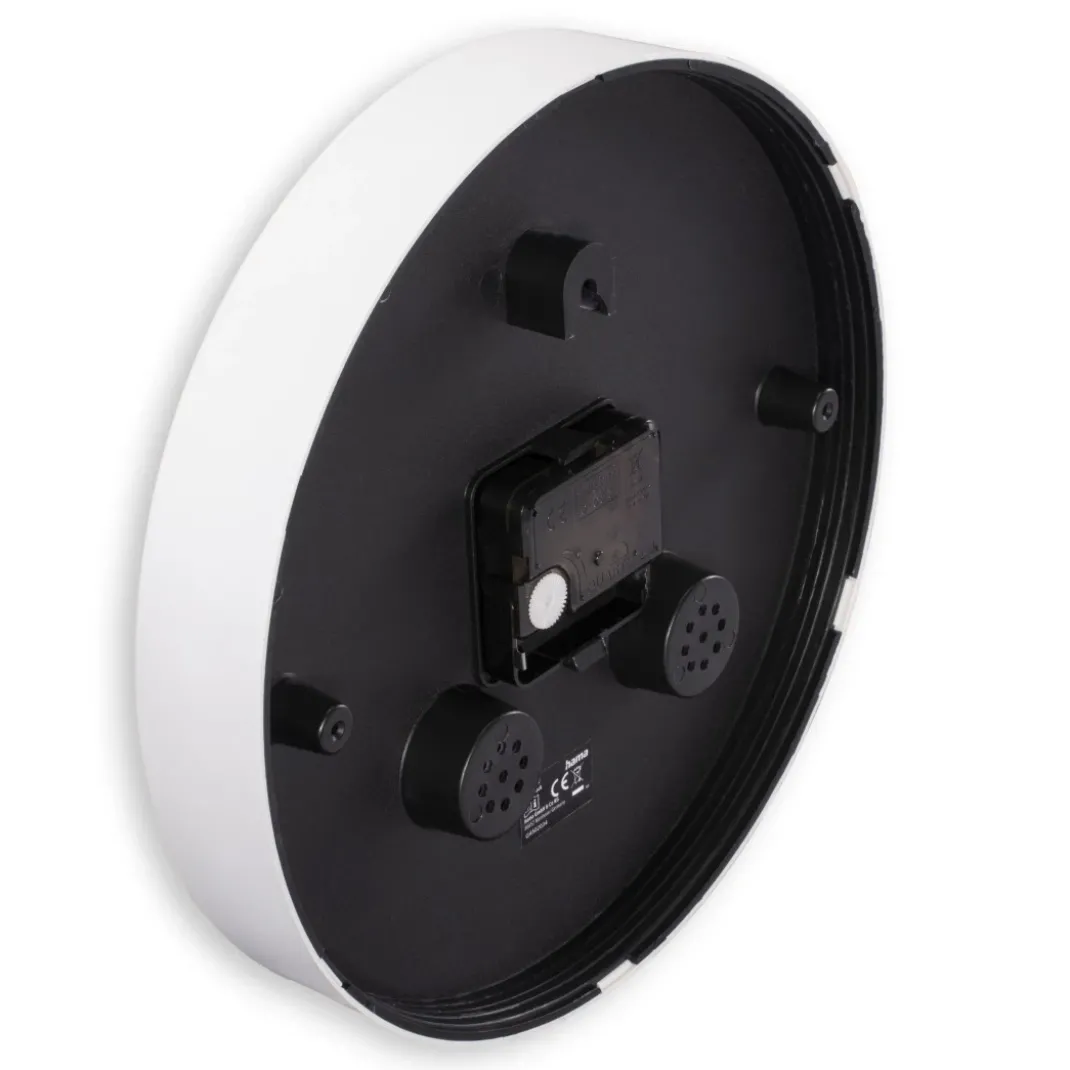 Wanduhr "Elba", Ø 25 cm, ohne Ticken, Weiß