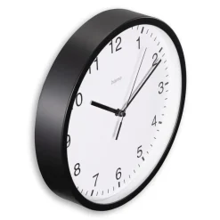 Wanduhr "Elba", Ø 25 cm, ohne Ticken, Schwarz