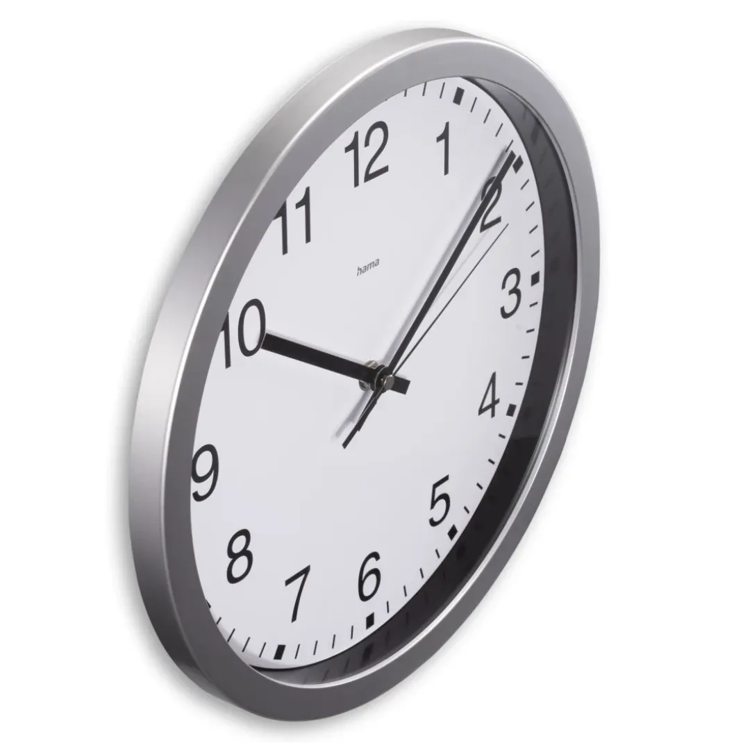 Wanduhr "Mallorca", Ø 30 cm, Silber