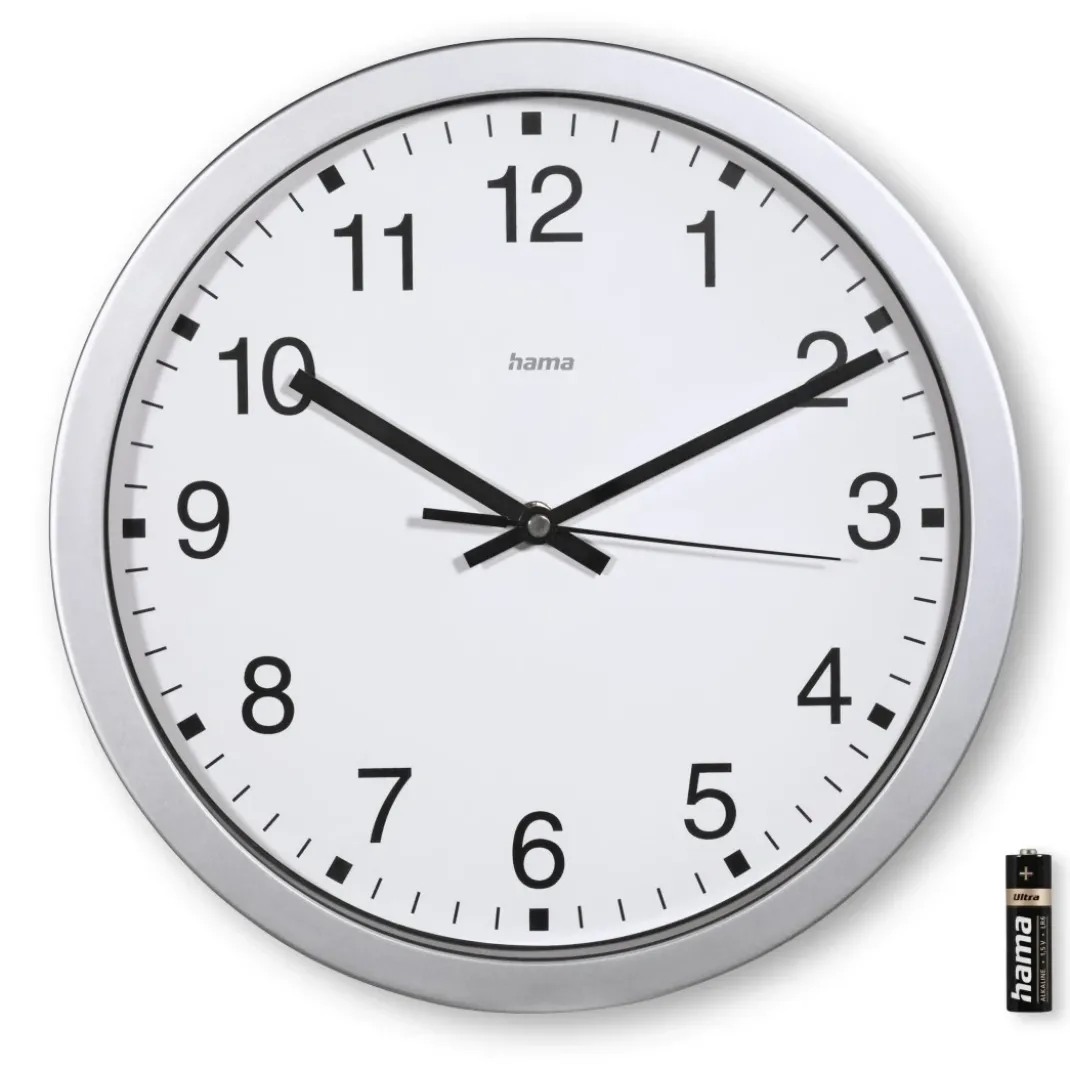 Wanduhr "Mallorca", Ø 30 cm, Silber