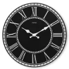 Wanduhr "Rab", Quarzuhr, ohne Ticken, MDF, Vintage, Ø 30 cm, Schwarz