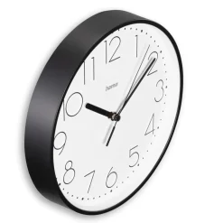 Wanduhr "Salina", Ø 22 cm, ohne Ticken, Schwarz