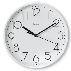 Wanduhr "Salina", Ø 22 cm, ohne Ticken, Weiß