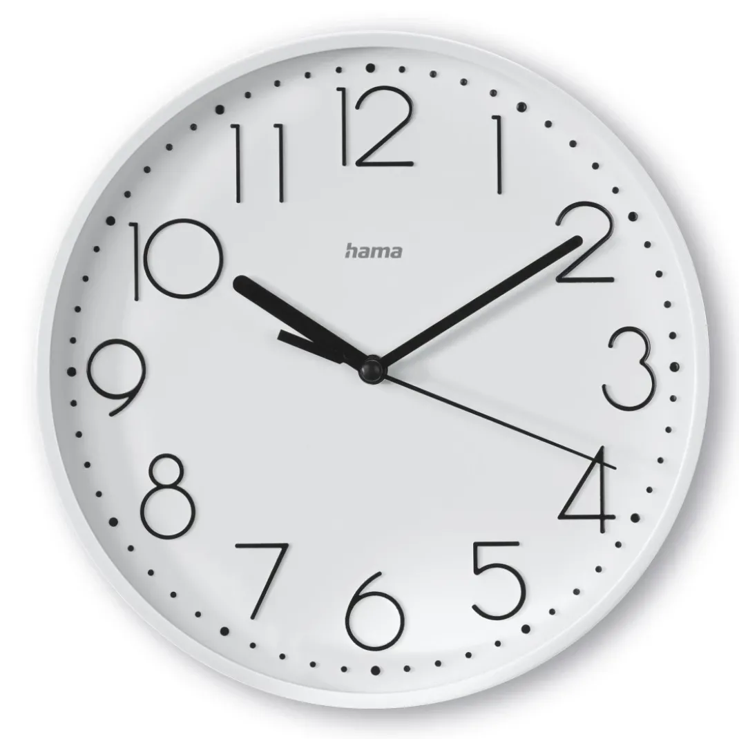 Wanduhr "Salina", Ø 22 cm, ohne Ticken, Weiß