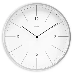 Wanduhr "Sardinien", Quarzuhr, ohne Ticken, analog, Ø 30 cm, Grau