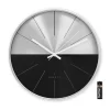 Wanduhr "Sizilien", Quarzuhr, ohne Ticken, analog, Ø 30 cm, Schwarz/Silber