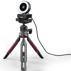 Webcam mit Ringlicht "C-850 Pro", QHD 2K, mit Mikrofon, Fernbedienung, LED