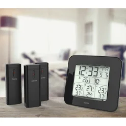 Wetterstation "EWS-Trio", mit drei Sensoren, Schwarz