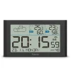 Wetterstation "Sylt", mit Außensensor, Funk, Wecker, Schwarz