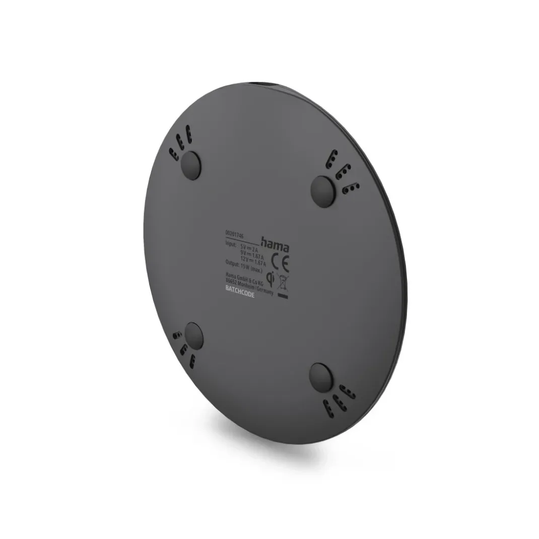 Wireless Charger, kabelloses Smartphone-Ladepad, 15 W, Schwarz