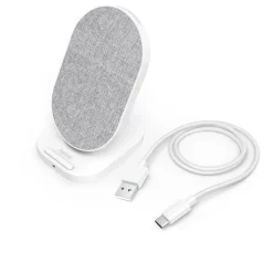 Wireless Charger "QI-FC10S-Fab", 10 W, kabellose Smartphone-Ladestation, WS
