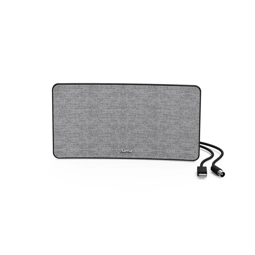 Zimmerantenne "Stoff-Design", DVB-T2, aktiv, Grau/Schwarz